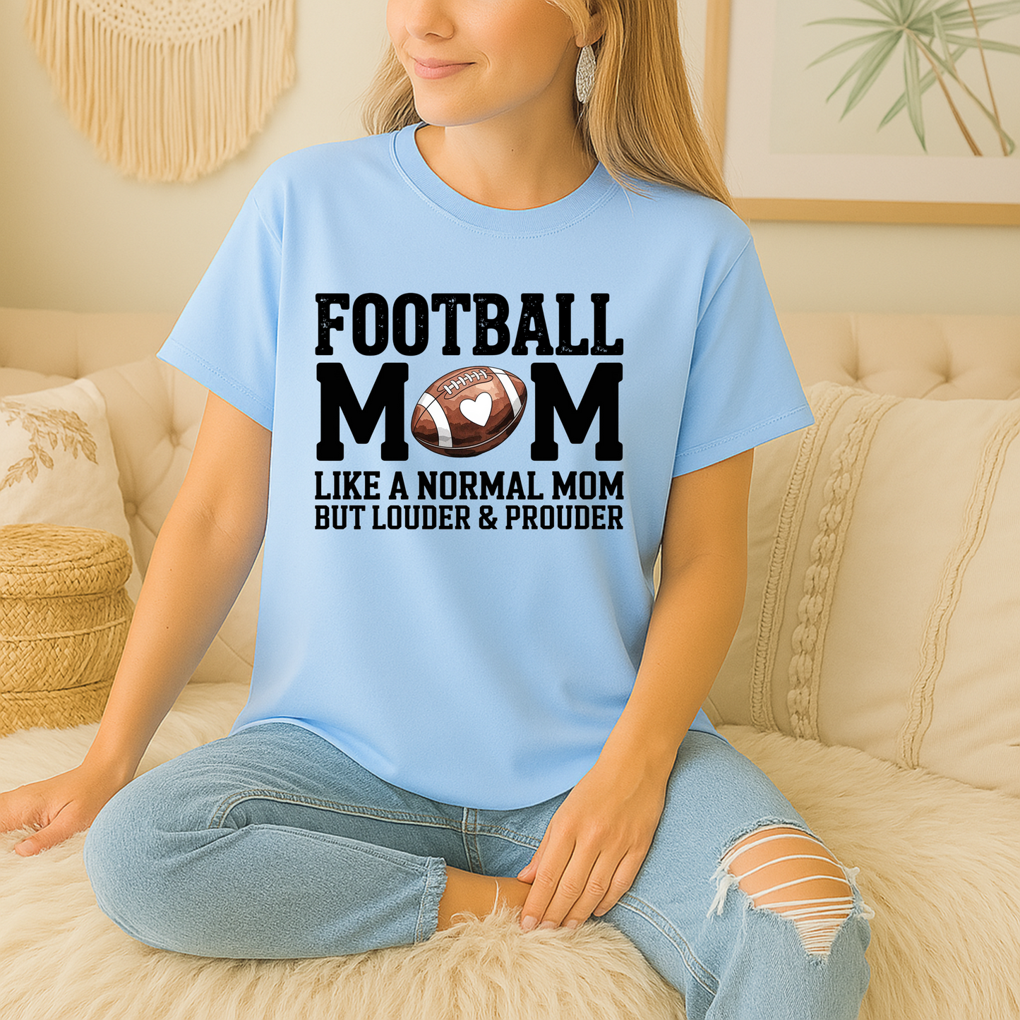 “Football Mom - Louder & Prouder” T-Shirt