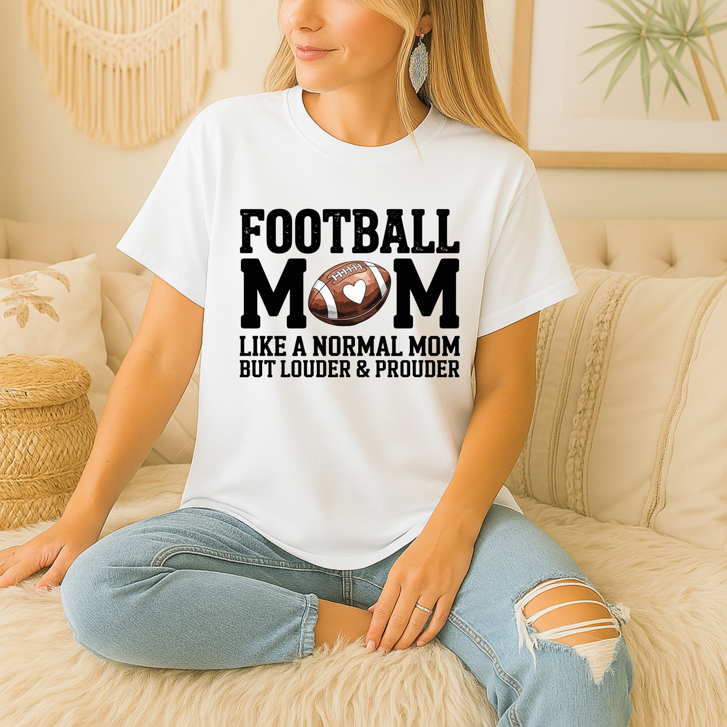 “Football Mom - Louder & Prouder” T-Shirt