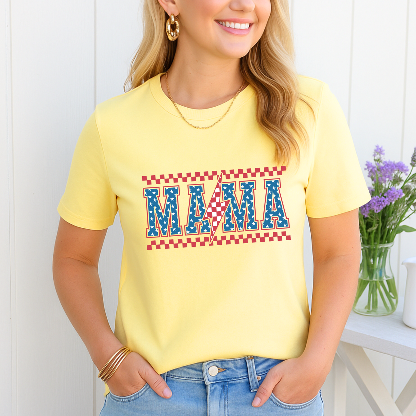 Patriotic Mama Graphic T-Shirt
