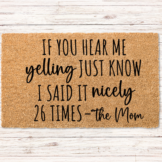 Mom’s Warning Doormat