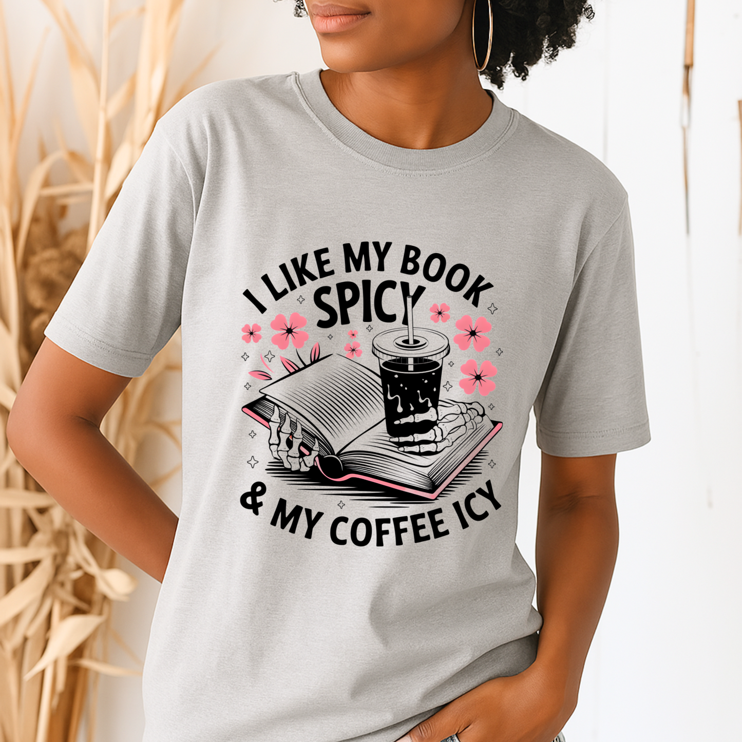 I Like My Book Spicy & My Coffee Icy T-Shirt