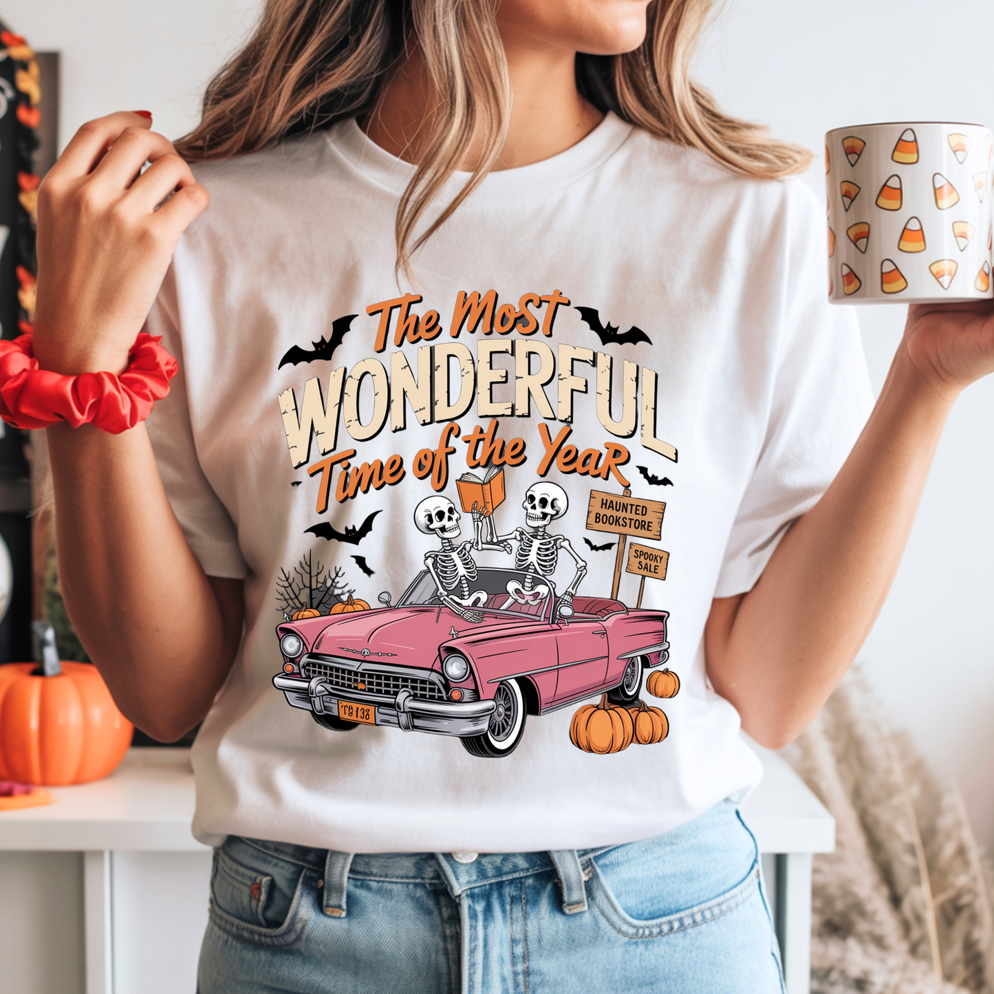 Skeleton Car Halloween T-Shirt