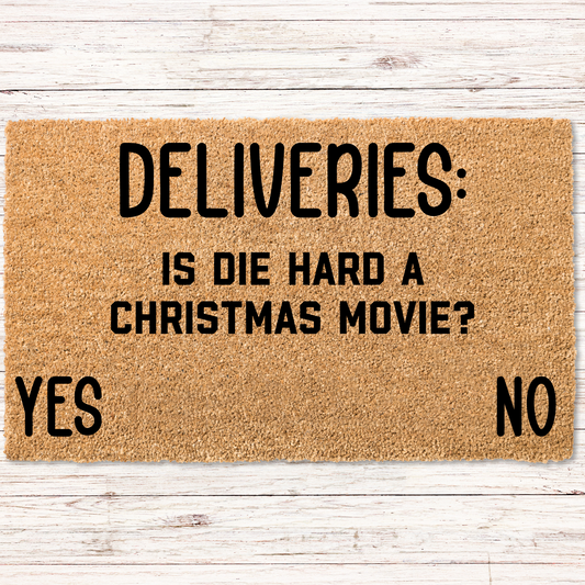 Die Hard Delivery Doormat