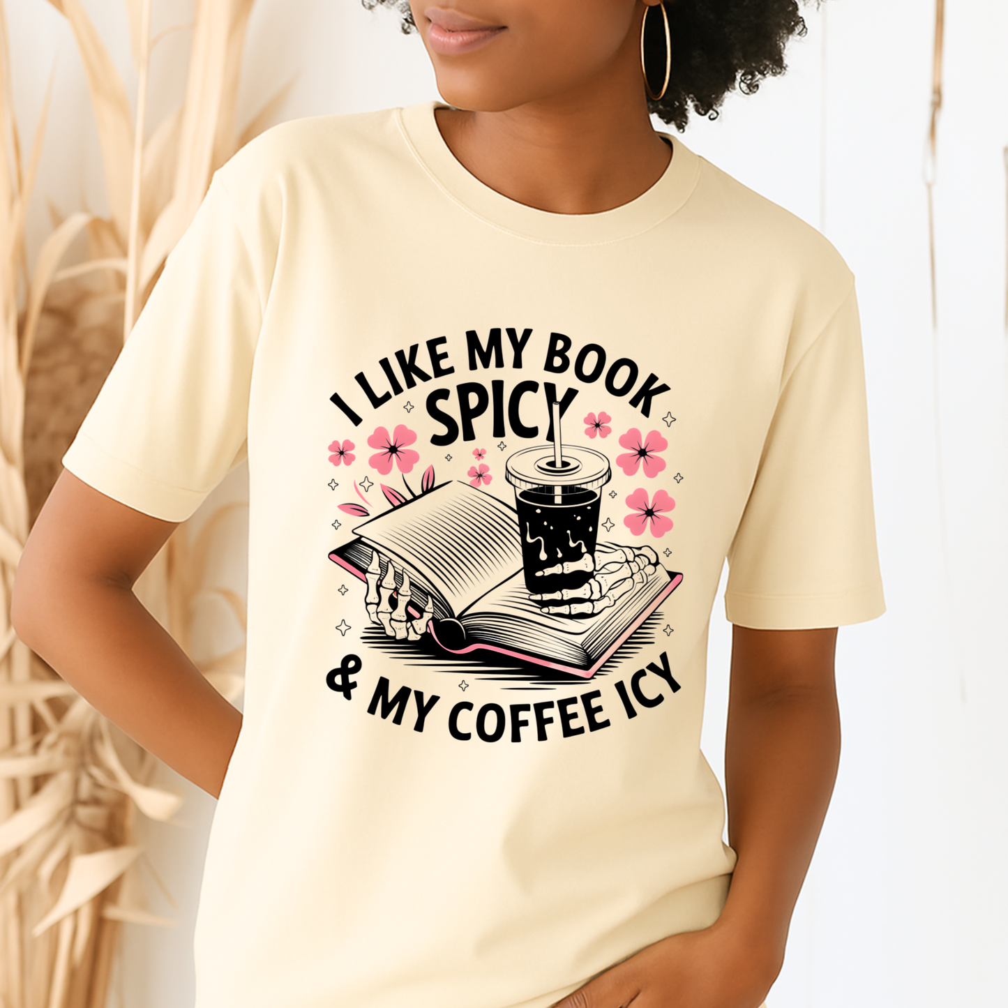 I Like My Book Spicy & My Coffee Icy T-Shirt