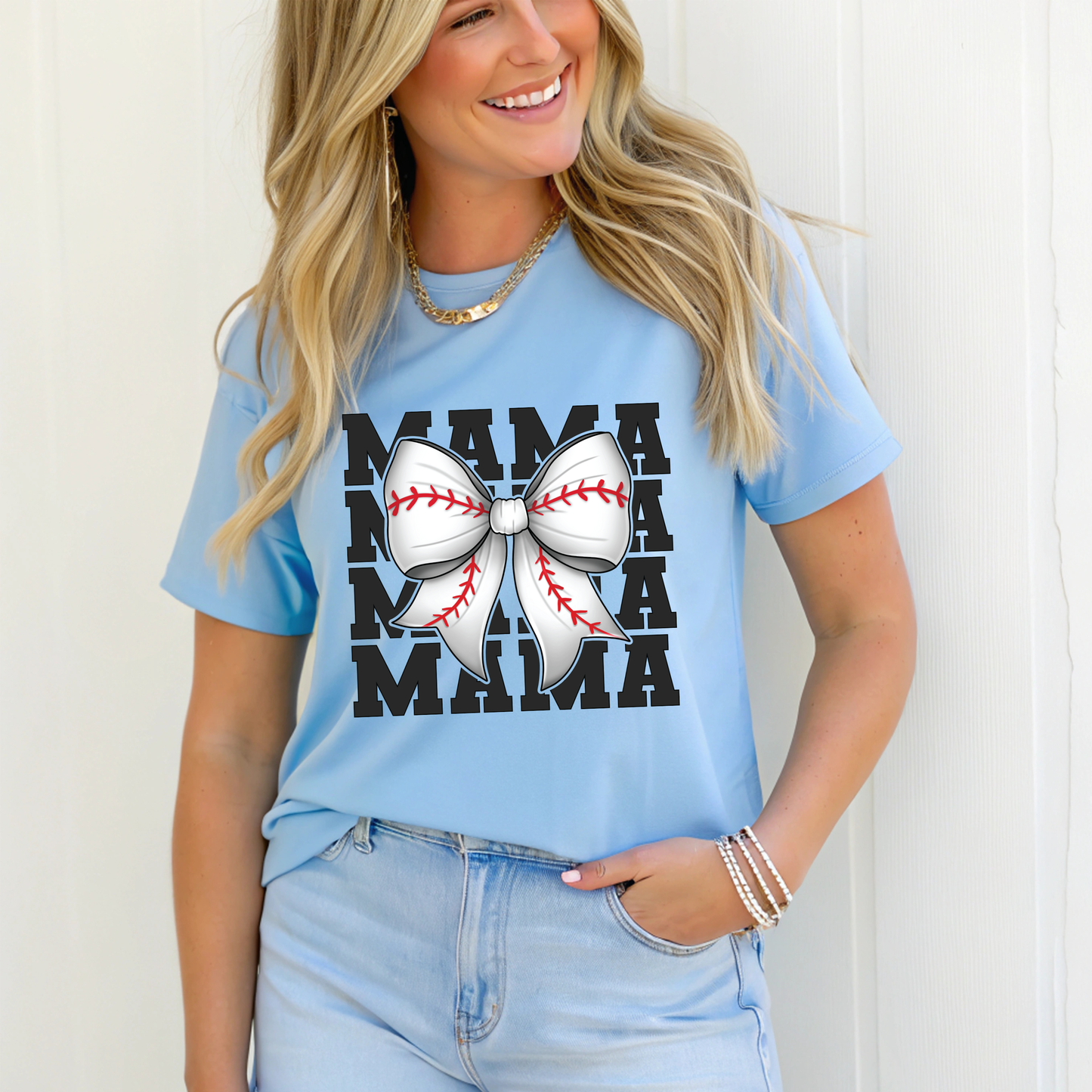 Baseball Mama Bow T-Shirt