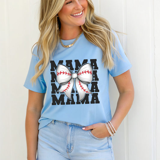 Baseball Mama Bow T-Shirt