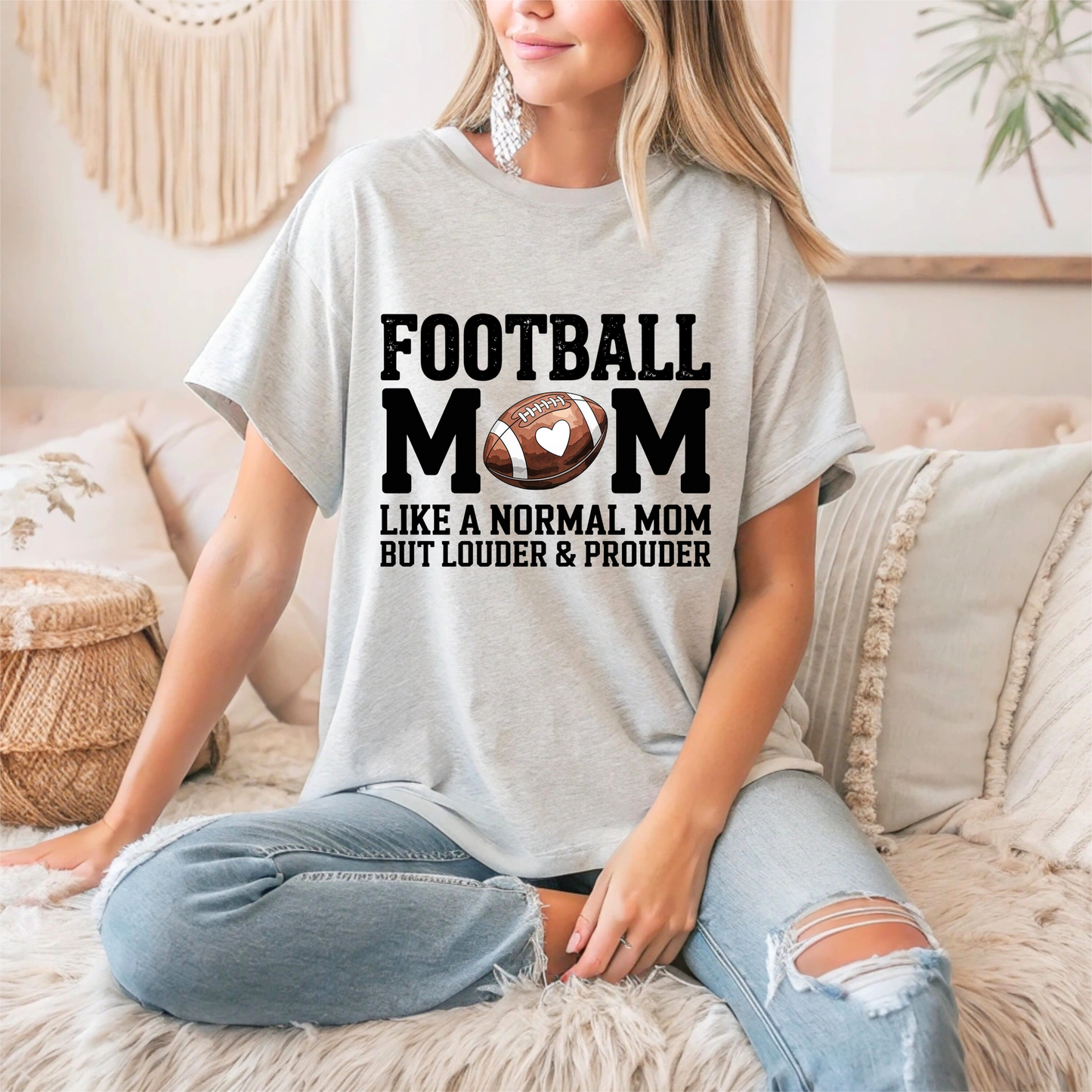 “Football Mom - Louder & Prouder” T-Shirt