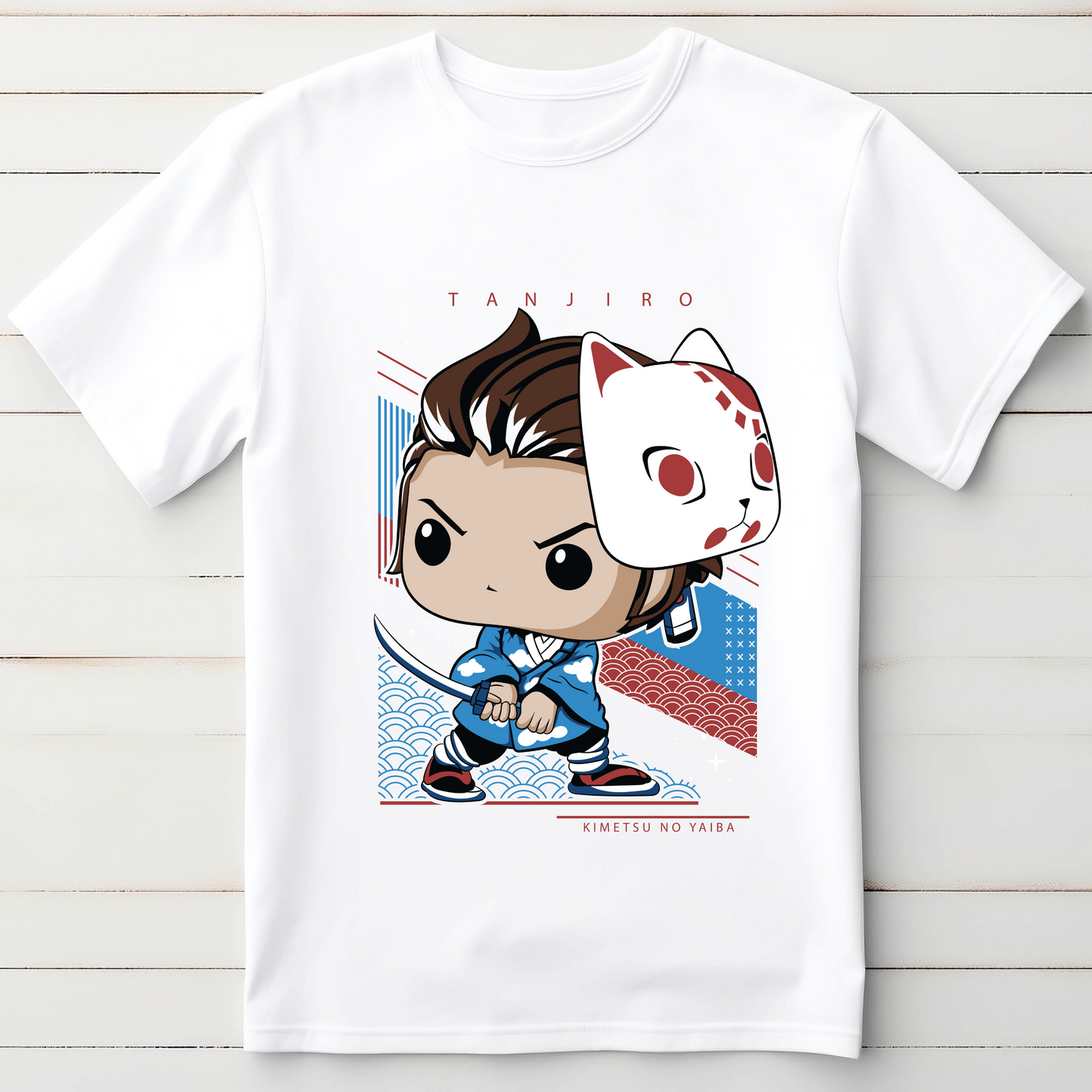 Chibi Tanjiro Masked T-Shirt