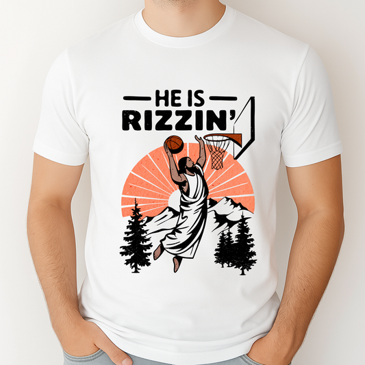 He is Rizzin' Basketball Jesus T-Shirt
