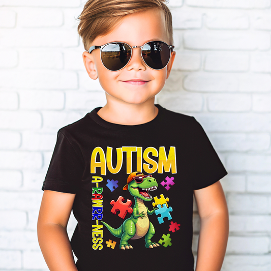 Autism Awareness T-Rex T-Shirt