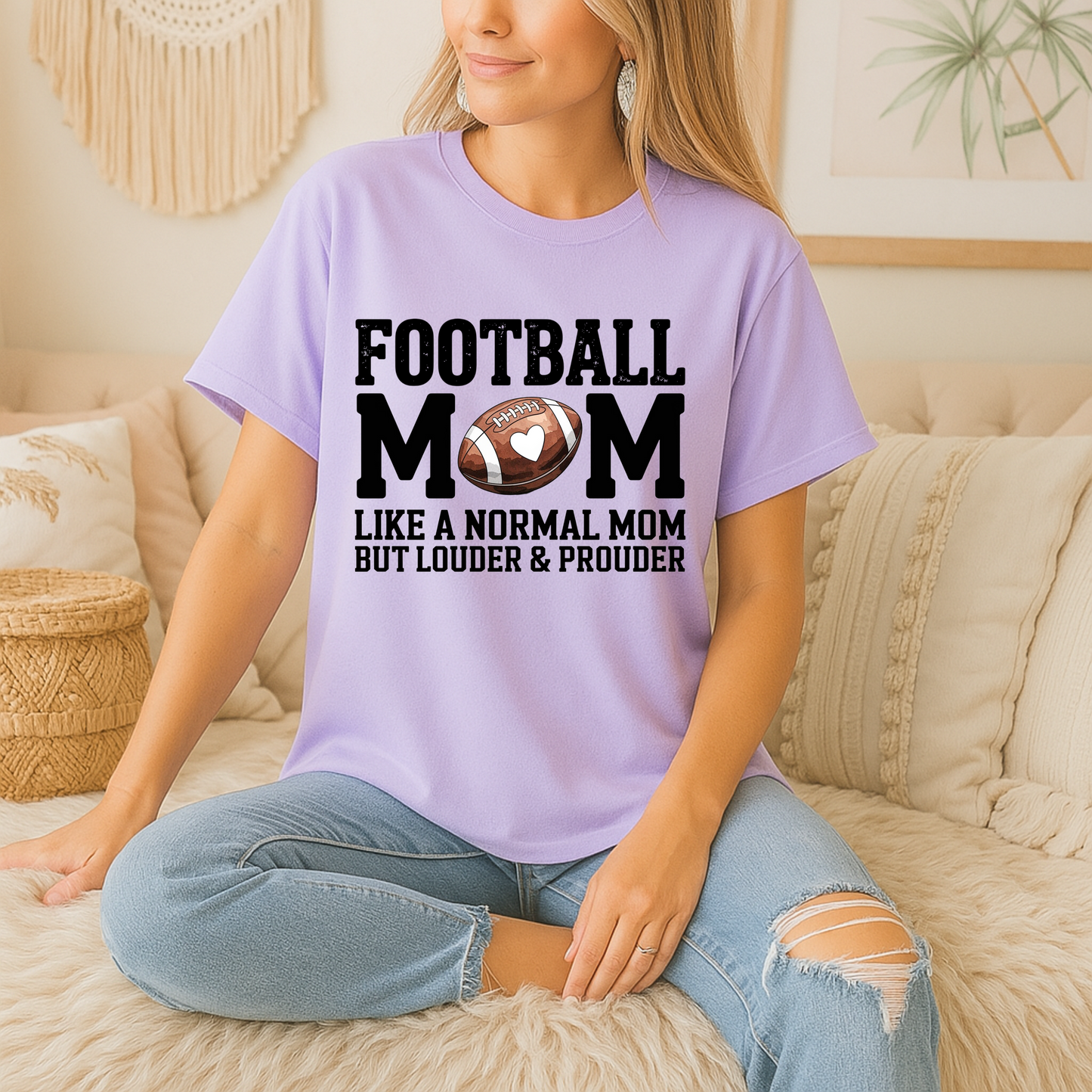 “Football Mom - Louder & Prouder” T-Shirt