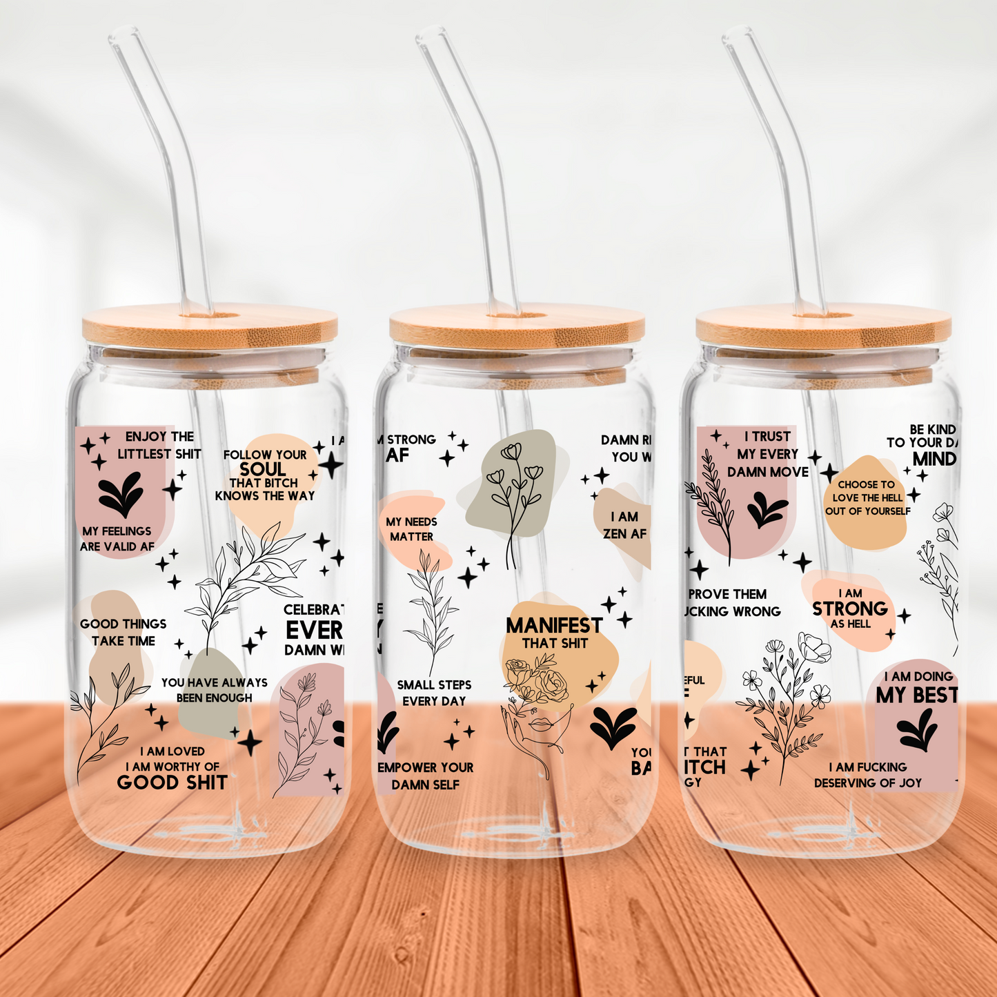 Spicy Affirmation Glass Can– 16 oz