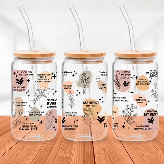 Spicy Affirmation Glass Can– 16 oz