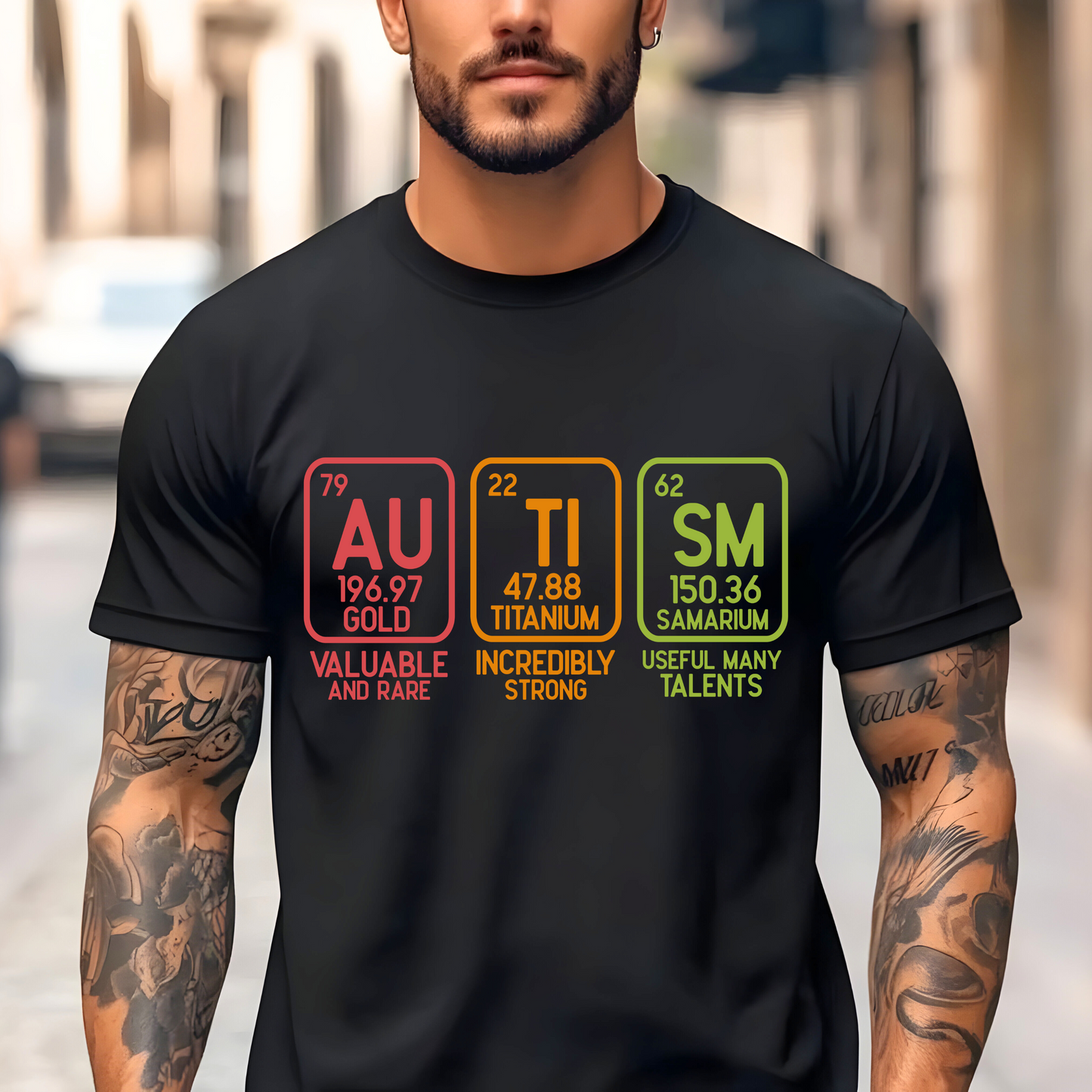 Autism Awareness Periodic Table T-Shirt