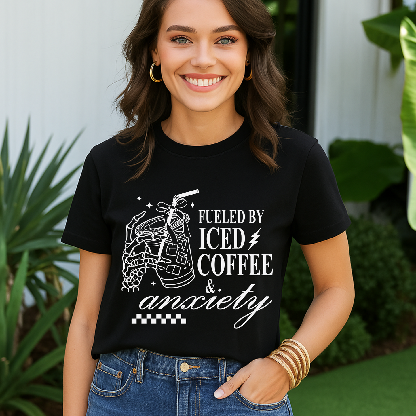 Fueled By Iced Coffee & Anxiety T-Shirt