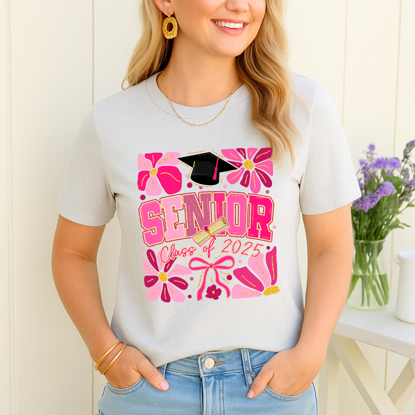 Pink Senior Power – Class of 2025 T-Shirt