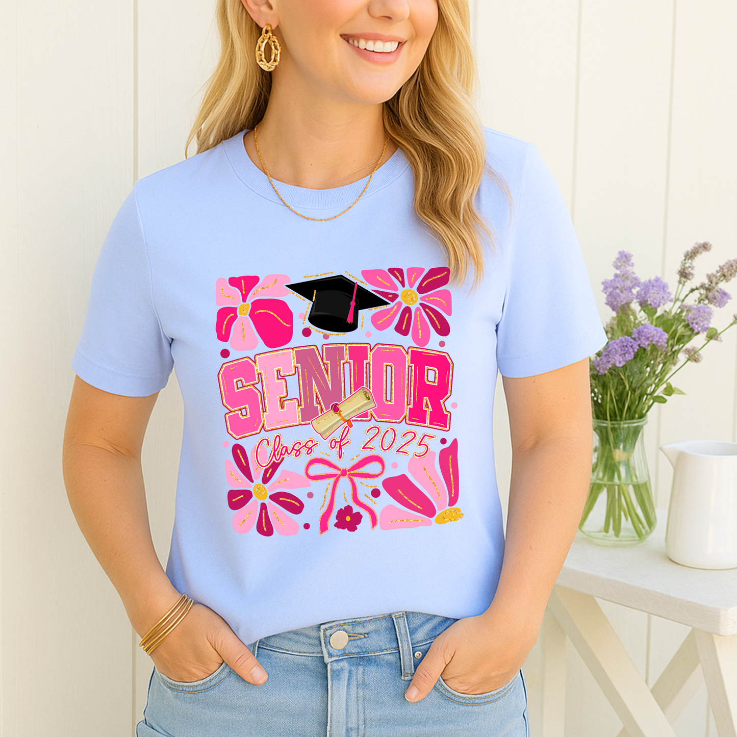 Pink Senior Power – Class of 2025 T-Shirt
