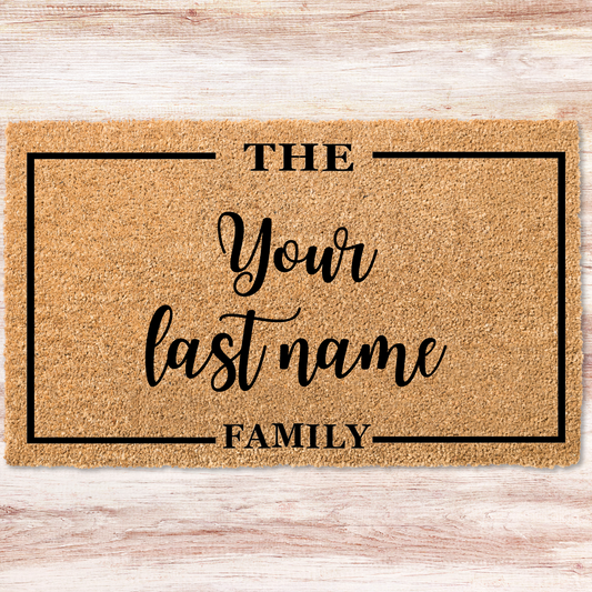 Personalized Family Welcome Mat